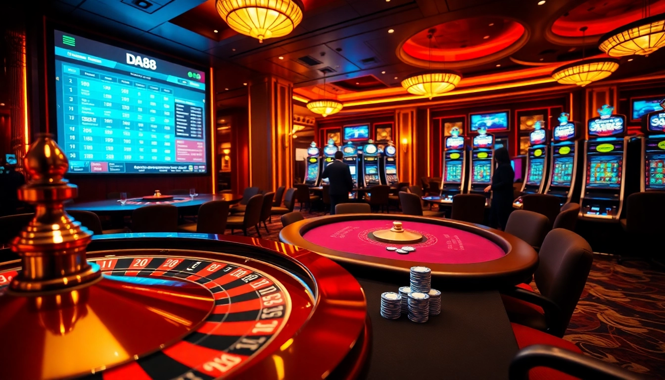 Experience thrilling moments at DA88 casino with stunning tables and vibrant slot machines.