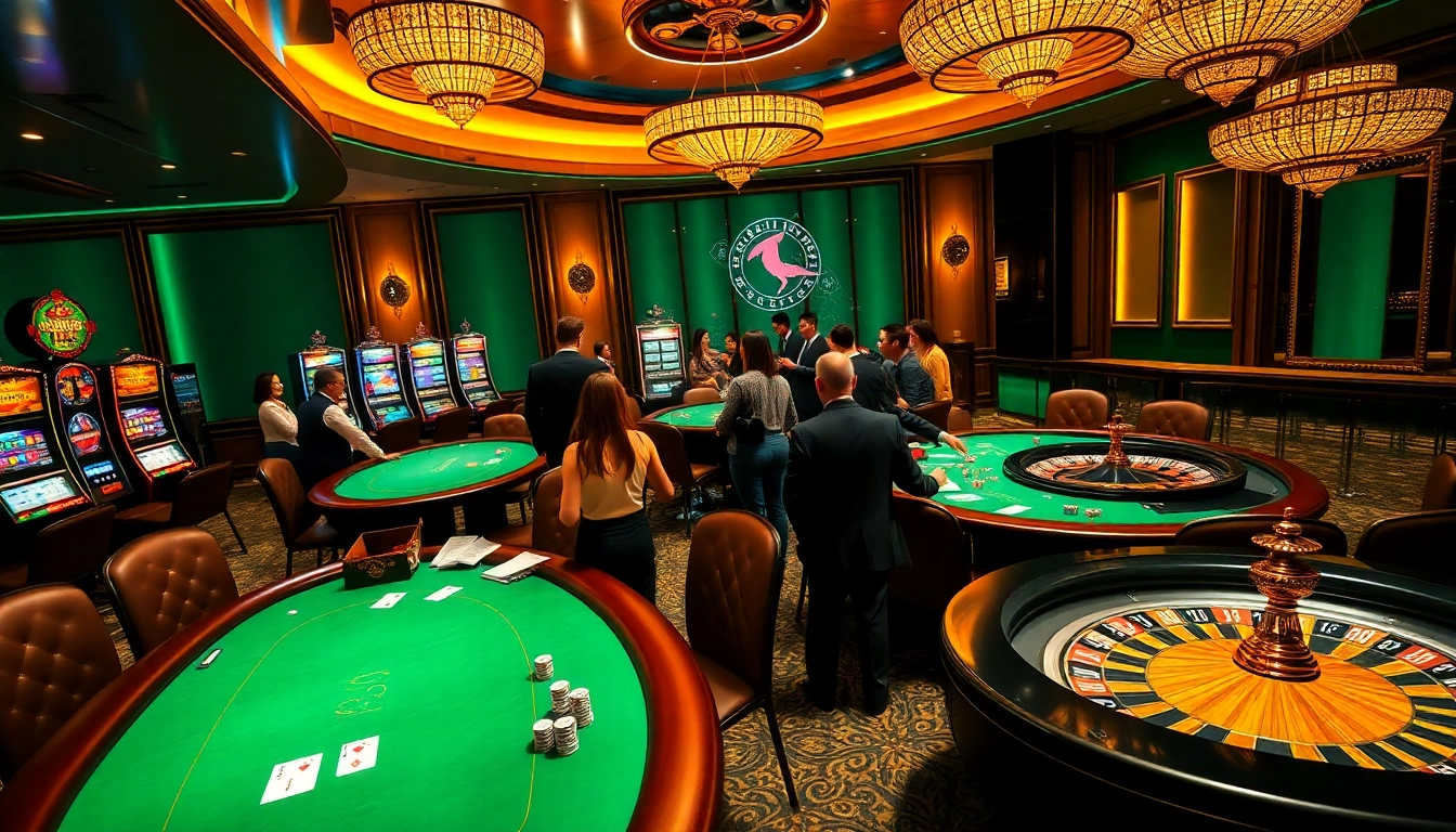 Experience the excitement of meilleurs casino crypto with vibrant gaming tables and slot machines.