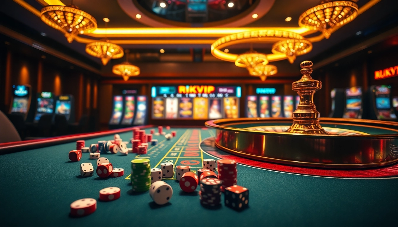 Experience thrilling games at RIK VIP online casino featuring vibrant tables and exciting play.