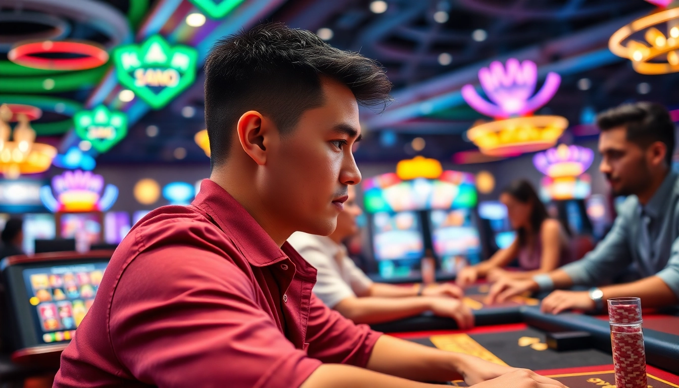 Jouer à des jeux de casino belgium en ligne dans une ambiance vibrante et moderne.